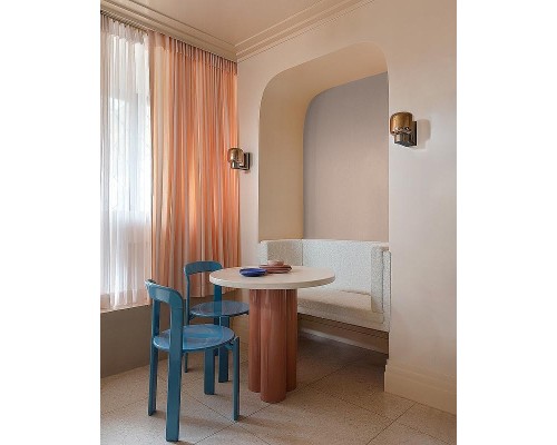 Обои Grandeco Atmosphere AT1019 Винил на флизелине (0,53x10,05) Розовый, Рогожка