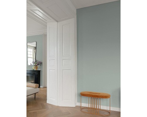 Обои Grandeco Atmosphere AT1030 Винил на флизелине (0,53x10,05) Бирюзовый, Рогожка