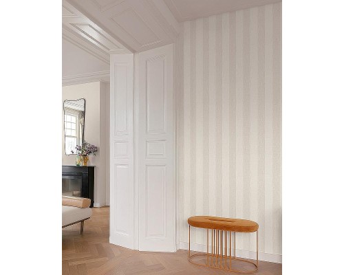 Обои Grandeco Atmosphere AT4002 Винил на флизелине (0,53x10,05) Серый/Бежевый, Полоса/Рогожка