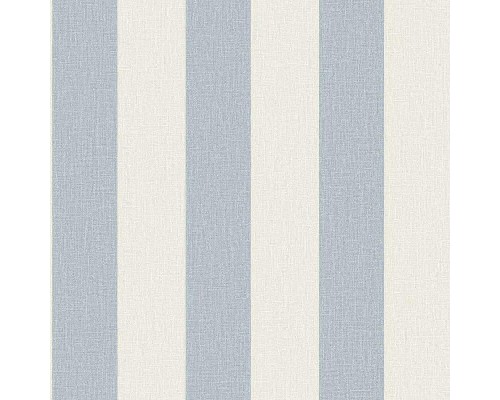 Обои Grandeco Atmosphere AT4023 Винил на флизелине (0,53x10,05) Голубой/Бежевый, Полоса/Рогожка