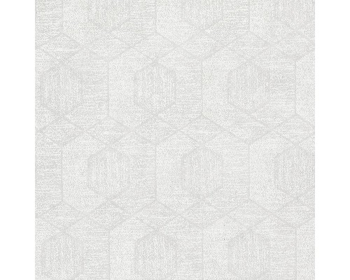 Обои Marburg Memoria 30354 Винил на флизелине (1,06x10,05) Белый/Бежевый/Серебряный, Геометрия/Штукатурка