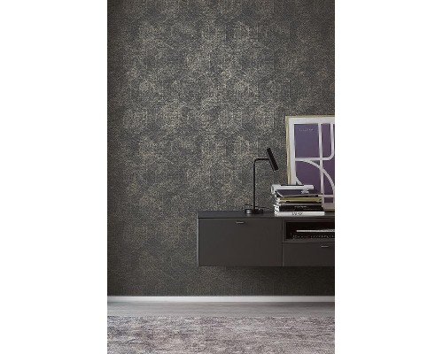 Обои Marburg Memoria 30357 Винил на флизелине (1,06x10,05) Черный/Бронзовый, Геометрия/Штукатурка