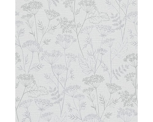 Обои Marburg Memoria 30370 Винил на флизелине (1,06x10,05) Бежевый/Серый, Рогожка/Цветы