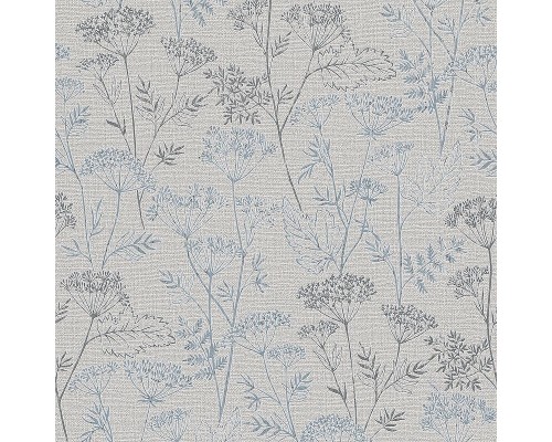 Обои Marburg Memoria 30371 Винил на флизелине (1,06x10,05) Бежевый/Бирюзовый/Коричневый, Рогожка/Цветы