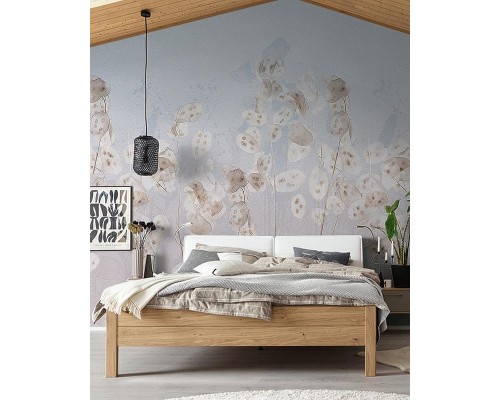 Панно Marburg Memoria 34306 Винил на флизелине (2,12x2,7) Голубой/Бежевый/Розовый, Листья/Цветы