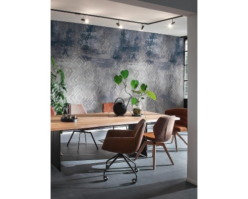 Панно Marburg Memoria 34312 Винил на флизелине (2,12x2,7) Бежевый/Бирюзовый/Серый, Геометрия/Штукатурка