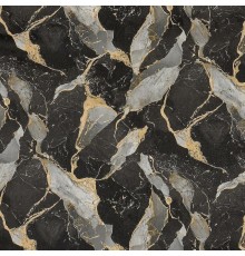 Обои Fipar Gold R 23601 Винил на флизелине (1,06x10,05) Серый/Золото/Черный, Мрамор