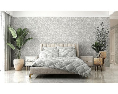 Обои Fipar Gold R 23650 Винил на флизелине (1,06x10,05) Серый/Серебряный, Абстракция/Цветы/Штукатурка