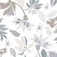 Обои Marburg Flora 47468 Винил на флизелине (0,53x10,05) Белый/Серый/Бежевый, Листья/Цветы