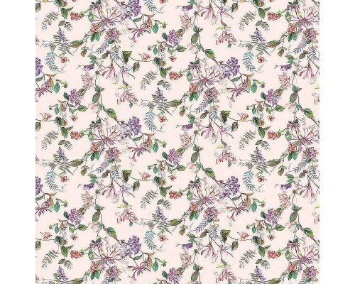 Обои Marburg Flora 47457 Винил на флизелине (0,53x10,05) Фиолетовый/Розовый/Зеленый, Листья/Цветы