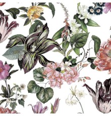 Обои Marburg Flora 47458 Винил на флизелине (0,53x10,05) Белый/Разноцветный, Цветы