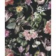 Обои Marburg Flora 47460 Винил на флизелине (0,53x10,05) Черный/Розовый/Зеленый, Листья/Цветы
