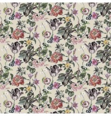 Обои Marburg Flora 47461 Винил на флизелине (0,53x10,05) Бежевый/Розовый/Зеленый, Листья/Цветы