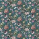 Обои Marburg Flora 47462 Винил на флизелине (0,53x10,05) Зеленый/Розовый/Синий, Листья/Цветы