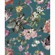 Обои Marburg Flora 47462 Винил на флизелине (0,53x10,05) Зеленый/Розовый/Синий, Листья/Цветы