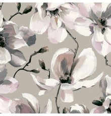Обои Marburg Flora 47466 Винил на флизелине (0,53x10,05) Серый/Белый/Розовый, Цветы