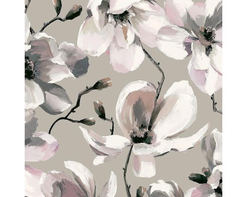 Обои Marburg Flora 47466 Винил на флизелине (0,53x10,05) Серый/Белый/Розовый, Цветы