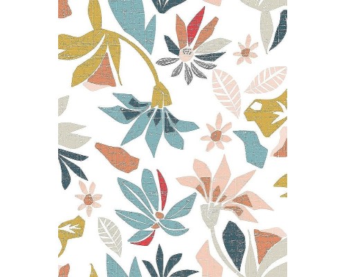Обои Marburg Flora 47467 Винил на флизелине (0,53x10,05) Разноцветный, Листья/Цветы