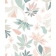 Обои Marburg Flora 47469 Винил на флизелине (0,53x10,05) Бежевый/Зеленый/Оранжевый, Листья/Цветы