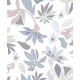 Обои Marburg Flora 47470 Винил на флизелине (0,53x10,05) Фиолетовый/Сиреневый/Белый, Листья/Цветы