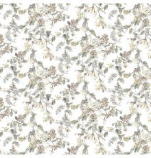 Обои Marburg Flora 47455 Винил на флизелине (0,53x10,05) Бежевый/Коричневый/Зеленый, Листья/Цветы