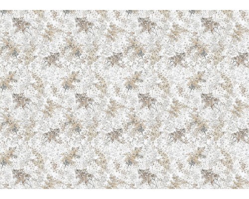 Обои Marburg Flora 47453 Винил на флизелине (0,53x10,05) Белый/Коричневый/Серый, Листья/Цветы
