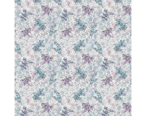 Обои Marburg Flora 47450 Винил на флизелине (0,53x10,05) Фиолетовый/Синий/Розовый, Листья/Абстракция