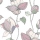 Обои Marburg Flora 47472 Винил на флизелине (0,53x10,05) Розовый/Зеленый/Белый, Цветы/Листья