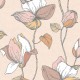 Обои Marburg Flora 47471 Винил на флизелине (0,53x10,05) Бежевый/Розовый/Белый, Цветы/Листья