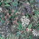 Обои Marburg Flora 47475 Винил на флизелине (0,53x10,05) Черный/Фиолетовый/Серый/Зеленый, Цветы/Листья/Штукатурка