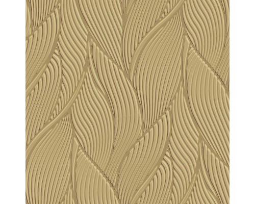 Обои Zambaiti Parati Trussardi VII 18910 Винил на флизелине (0,7x10,05) Бежевый/Золото, Абстракция/Листья