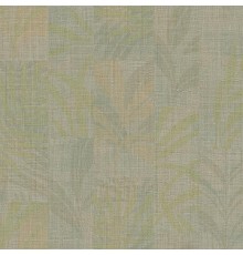 Обои Zambaiti Parati Trussardi VII 18920 Винил на флизелине (0,7x10,05) Серый/Зеленый/Бирюзовый, Геометрия/Листья/Рогожка