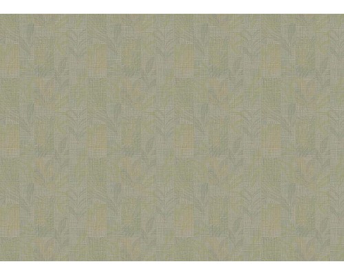 Обои Zambaiti Parati Trussardi VII 18920 Винил на флизелине (0,7x10,05) Серый/Зеленый/Бирюзовый, Геометрия/Листья/Рогожка