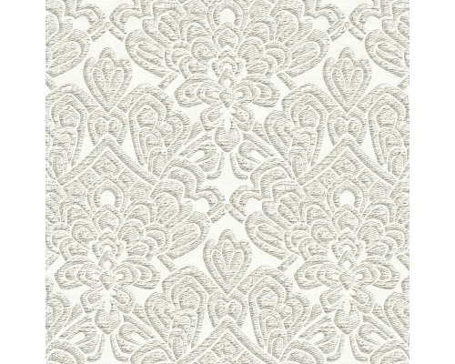 Обои Zambaiti Parati Trussardi VII 18928 Винил на флизелине (0,7x10,05) Белый/Серый, Дамаск