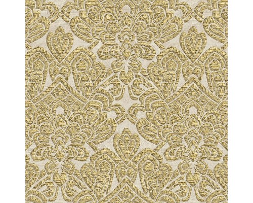 Обои Zambaiti Parati Trussardi VII 18931 Винил на флизелине (0,7x10,05) Бежевый/Золото, Дамаск