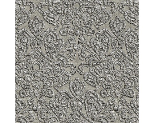 Обои Zambaiti Parati Trussardi VII 18935 Винил на флизелине (0,7x10,05) Серый, Дамаск