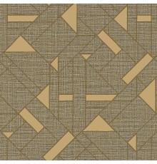Обои Zambaiti Parati Trussardi VII 18941 Винил на флизелине (0,7x10,05) Коричневый/Золото, Абстракция/Геометрия