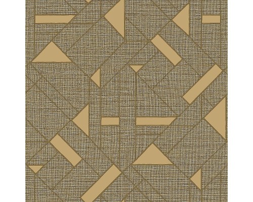 Обои Zambaiti Parati Trussardi VII 18941 Винил на флизелине (0,7x10,05) Коричневый/Золото, Абстракция/Геометрия