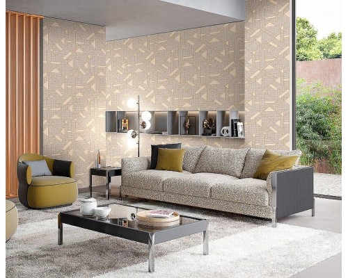 Обои Zambaiti Parati Trussardi VII 18948 Винил на флизелине (0,7x10,05) Бежевый/Золото, Абстракция/Геометрия