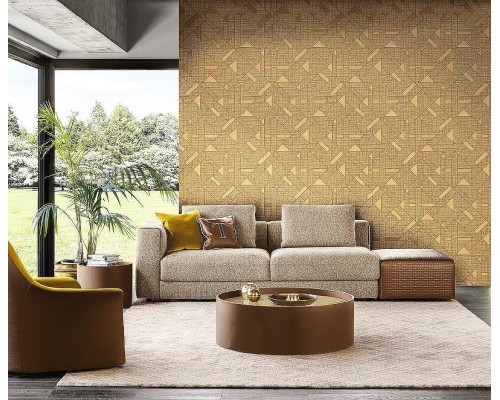 Обои Zambaiti Parati Trussardi VII 18950 Винил на флизелине (0,7x10,05) Серый/Черный, Абстракция/Геометрия