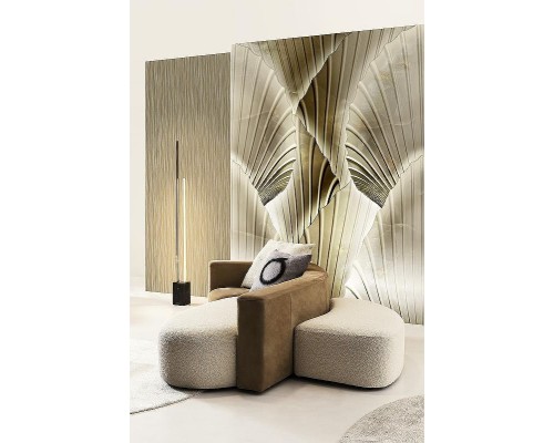 Панно Zambaiti Parati Trussardi VII 18970 Винил на флизелине (2x3) Коричневый/Бежевый, Абстракция/Листья