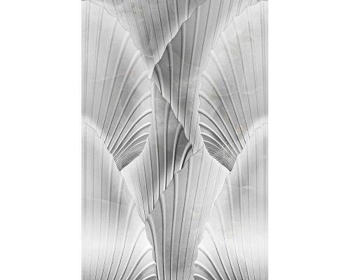 Панно Zambaiti Parati Trussardi VII 18971 Винил на флизелине (2x3) Серый, Абстракция/Листья