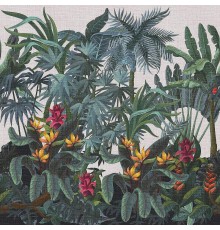 Панно Zambaiti Parati Trussardi VII 18974 Винил на флизелине (3x3) Зеленый/Разноцветный, Листья/Природа/Цветы