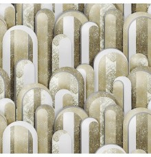 Панно Zambaiti Parati Trussardi VII 18976 Винил на флизелине (3x3) Золото/Серый, Абстракция