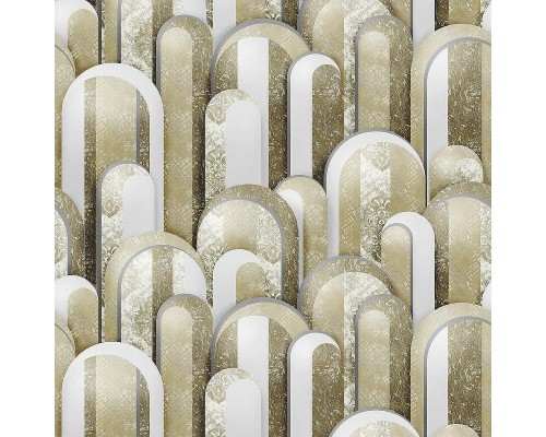 Панно Zambaiti Parati Trussardi VII 18976 Винил на флизелине (3x3) Золото/Серый, Абстракция