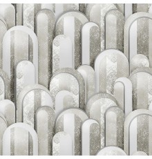 Панно Zambaiti Parati Trussardi VII 18977 Винил на флизелине (3x3) Серый/Серебряный, Абстракция