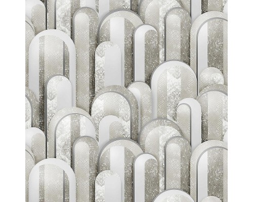 Панно Zambaiti Parati Trussardi VII 18977 Винил на флизелине (3x3) Серый/Серебряный, Абстракция