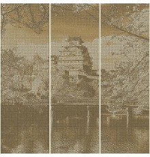 Панно Zambaiti Parati Trussardi VII 18979 Винил на флизелине (3x3) Коричневый, Архитектура/Полоса