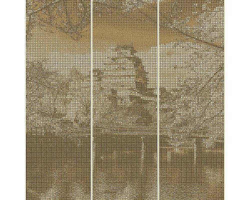 Панно Zambaiti Parati Trussardi VII 18979 Винил на флизелине (3x3) Коричневый, Архитектура/Полоса