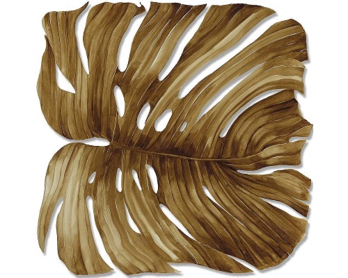 Панно Zambaiti Parati Trussardi VII 18980 Винил на флизелине (3x3) Белый/Коричневый, Листья